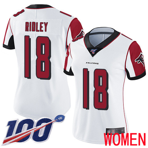 Atlanta Falcons Limited White Women Calvin Ridley Road Jersey NFL Football 18 100th Season Vapor Untouchable